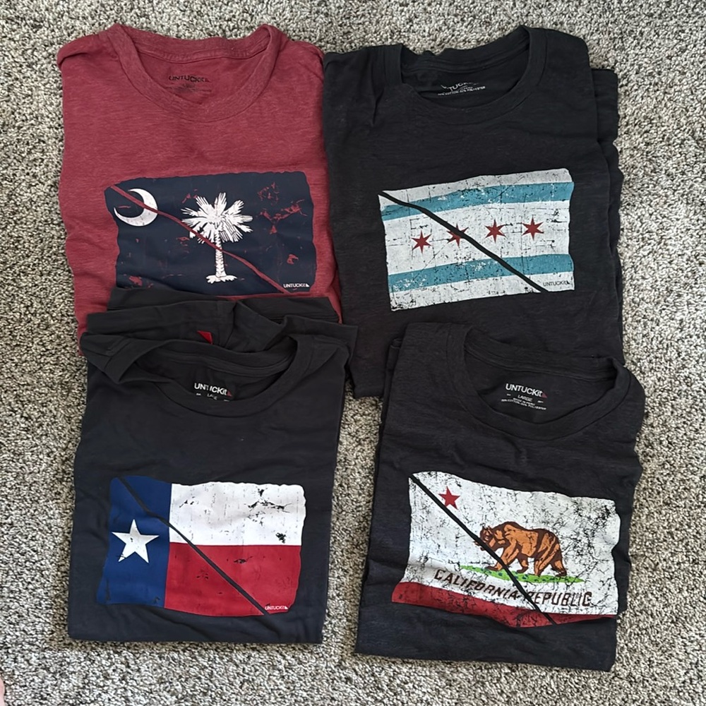Untuckit t-shirts men’s size large